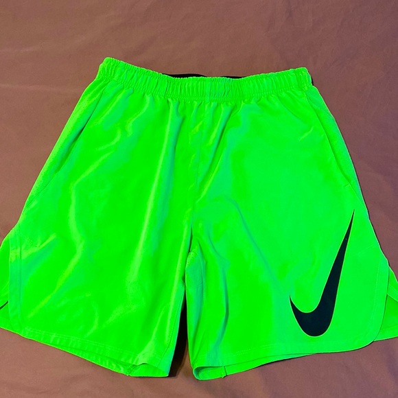 Nike Other - ♥️SOLD!!♥️ Mens lime green Nike shorts drifit with pockets size large